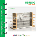 supermarket commercial wooden metal shelf